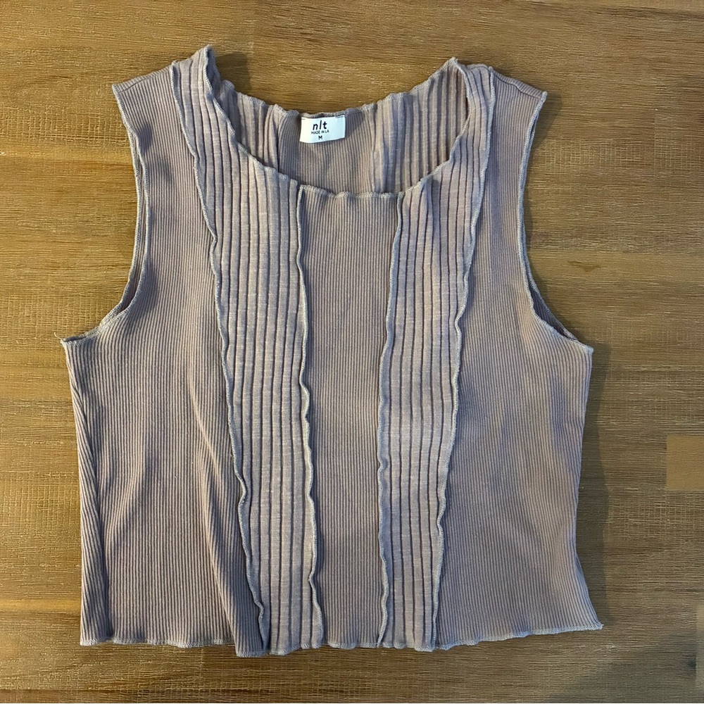 n:PHILANTHROPY Ribbed Tank Top in Dusty Lavender